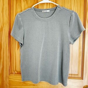 Marine Layer Lexi Rib Sun-in Crew Tee - Green - L